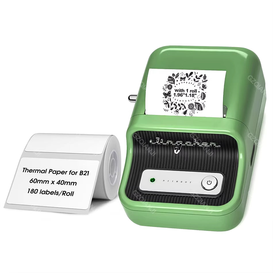B21 B1 Wireless Label Printer Portable Pocket Label Printer Bluetooth Thermal Label Printer Fast Print Home Use Office