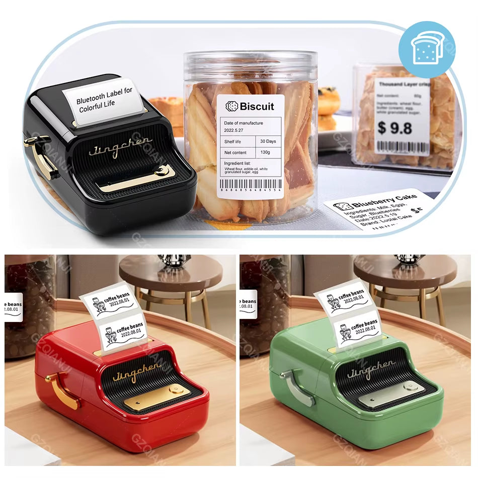 B21 B1 Wireless Label Printer Portable Pocket Label Printer Bluetooth Thermal Label Printer Fast Print Home Use Office